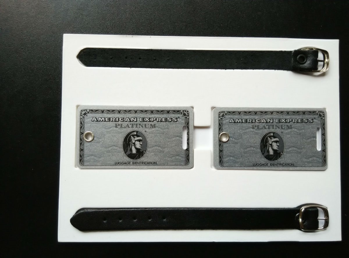 Amex platinum luggage tags discount