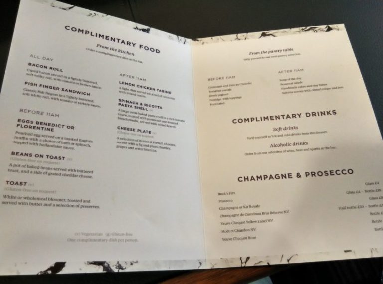 w lounge edinburgh menu