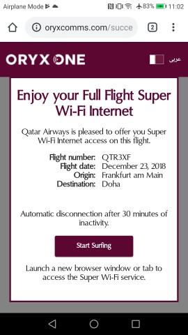Oryx one wifi outlet