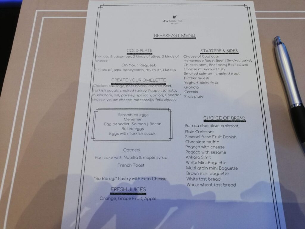 jwmarriottankarabreakfastmenu Verylvke